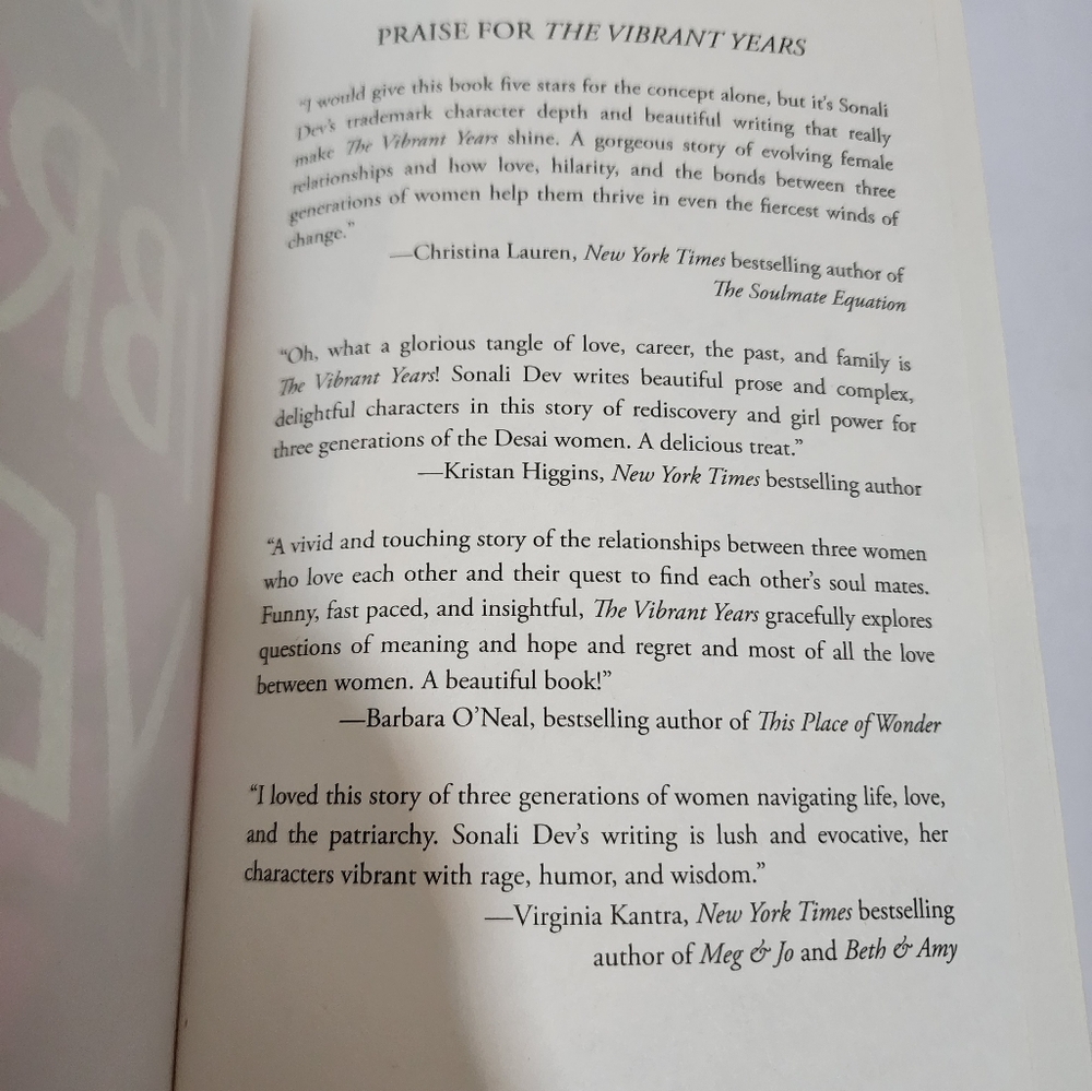 Sonali Dev The Vibrant Years Paperback - Picture 3 of 5